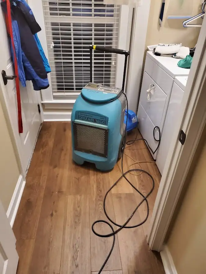 Commercial dehumidifier deployed for Flood Damage Cleanup in Clarkston